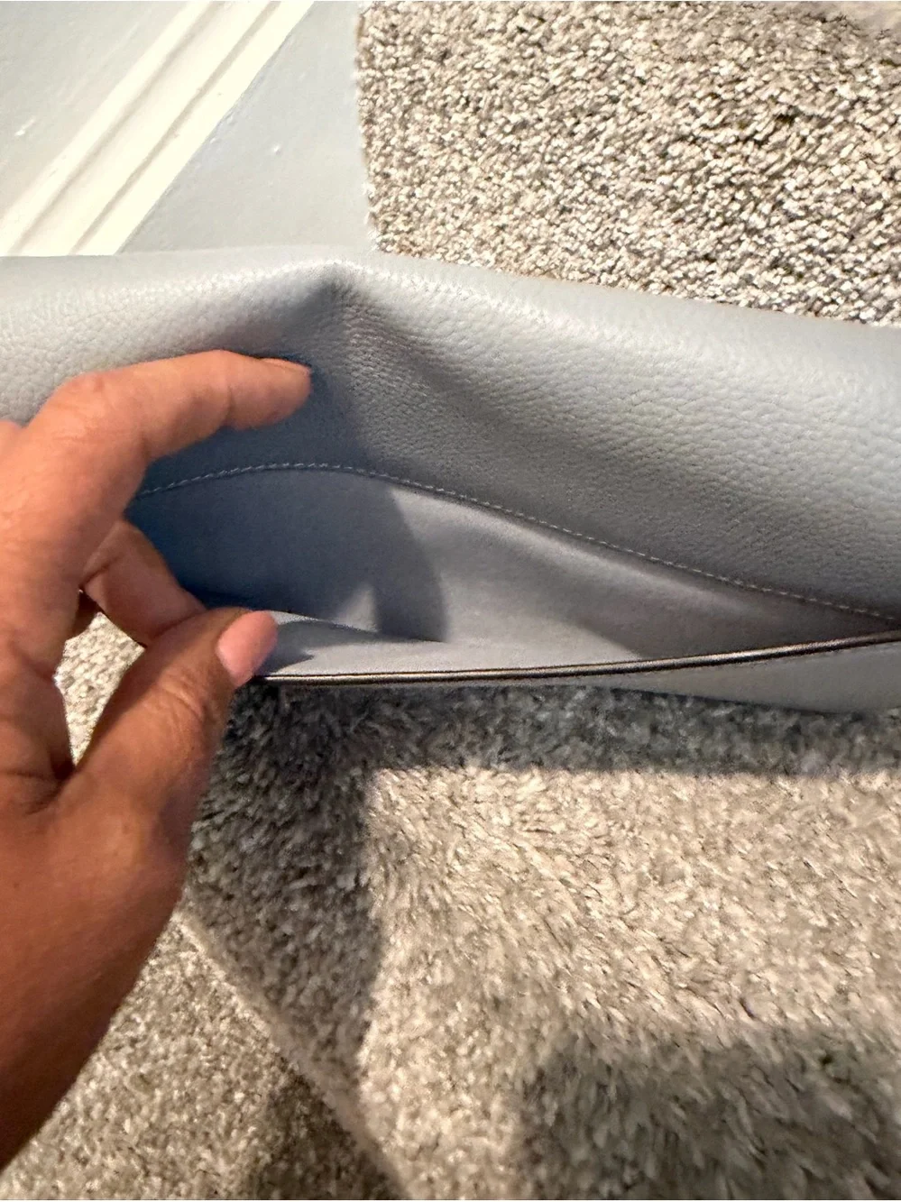 Coach Tabby Shoulder Bag 26 in the Grey Blue colorway.